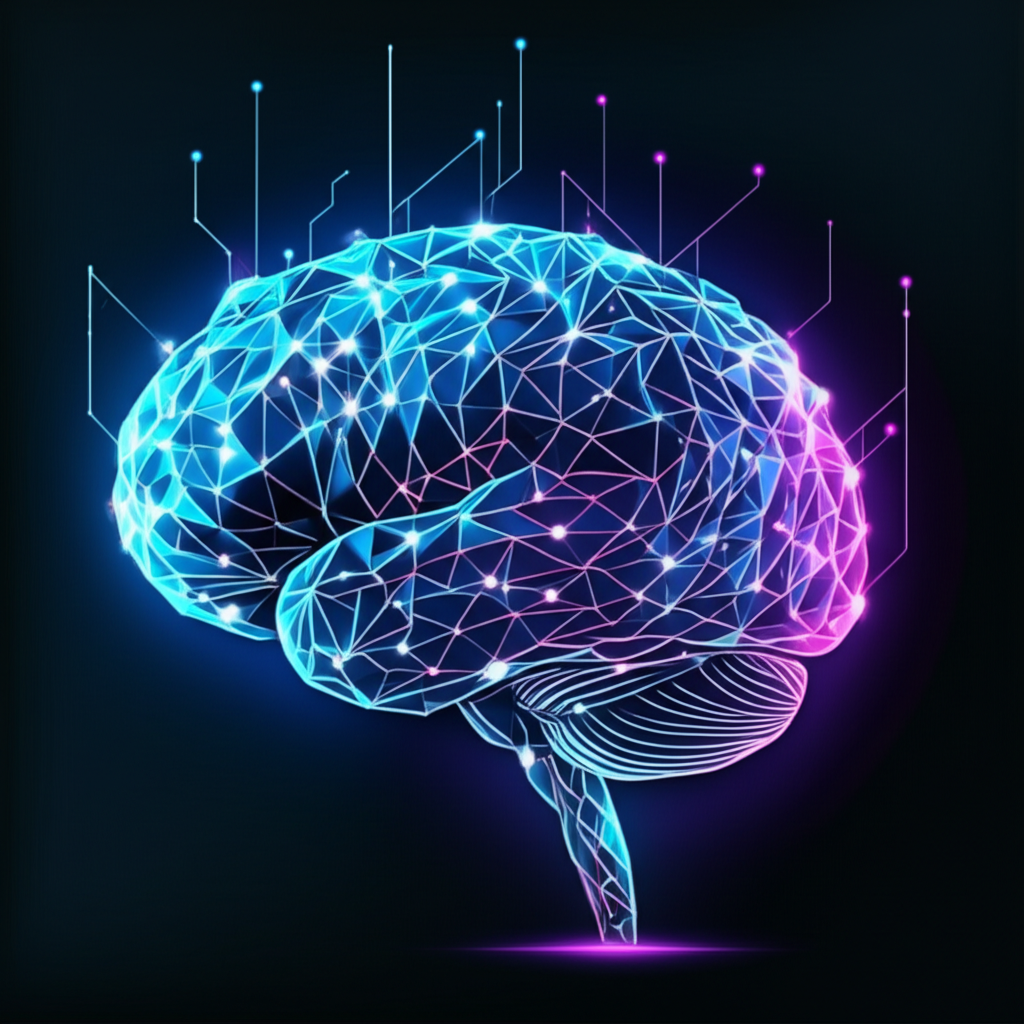AI brain with neural networks representing intelligent automation